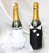 Свадебные мелочи - декор на бутылку 16 - 