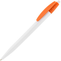 Пластиковые ручки - Ручка шариковая Champion ver.2, белая с оранжевым - Ручка шариковая Champion ver.2, белая с оранжевым