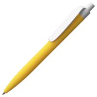 Пластиковые ручки - Ручка шариковая Prodir QS01 PMP-P, желтая с белым - Ручка шариковая Prodir QS01 PMP-P, желтая с белым