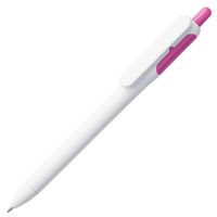 Пластиковые ручки - Ручка шариковая Bolide, белая с розовым - Ручка шариковая Bolide, белая с розовым