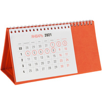 Аксессуары и украшения для офиса к новому году - Календарь настольный Brand, оранжевый - Календарь настольный Brand, оранжевый