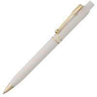 Пластиковые ручки - Ручка шариковая Raja Gold, белая - Ручка шариковая Raja Gold, белая