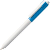 Пластиковые ручки - Ручка шариковая Hint Special, белая с голубым - Ручка шариковая Hint Special, белая с голубым