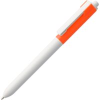 Пластиковые ручки - Ручка шариковая Hint Special, белая с оранжевым - Ручка шариковая Hint Special, белая с оранжевым