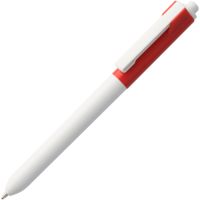 Пластиковые ручки - Ручка шариковая Hint Special, белая с красным - Ручка шариковая Hint Special, белая с красным