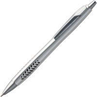 Пластиковые ручки - Ручка шариковая Barracuda, серебристая - Ручка шариковая Barracuda, серебристая