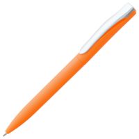 Пластиковые ручки - Ручка шариковая Pin Soft Touch, оранжевая - Ручка шариковая Pin Soft Touch, оранжевая