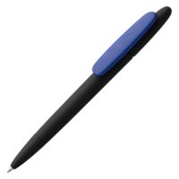Пластиковые ручки - Ручка шариковая Prodir DS5 TRR-P Soft Touch, черная с синим - Ручка шариковая Prodir DS5 TRR-P Soft Touch, черная с синим