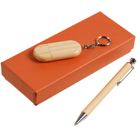 Наборы с ручками - Набор Stylos, оранжевый, 8 Гб - Набор Stylos, оранжевый, 8 Гб