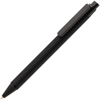 Металлические ручки - Ручка шариковая Button Up, черная - Ручка шариковая Button Up, черная