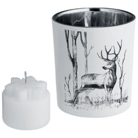 Новогодние свечи и подсвечники - Подсвечник со свечой Forest, с изображением оленя - Подсвечник со свечой Forest, с изображением оленя