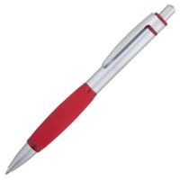 Металлические ручки - Ручка шариковая Boomer, с красными элементами - Ручка шариковая Boomer, с красными элементами