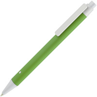 Металлические ручки - Ручка шариковая Button Up, зеленая с белым - Ручка шариковая Button Up, зеленая с белым