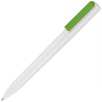 Пластиковые ручки - Ручка шариковая Split White Neon, белая с зеленым - Ручка шариковая Split White Neon, белая с зеленым