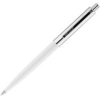 Пластиковые ручки - Ручка шариковая Senator Point Metal, белая - Ручка шариковая Senator Point Metal, белая
