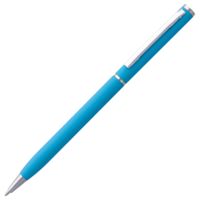 Металлические ручки - Ручка шариковая Hotel Chrome, ver.2, матовая голубая - Ручка шариковая Hotel Chrome, ver.2, матовая голубая