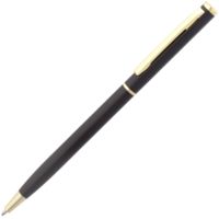Металлические ручки - Ручка шариковая Hotel Gold, ver.2, матовая черная - Ручка шариковая Hotel Gold, ver.2, матовая черная