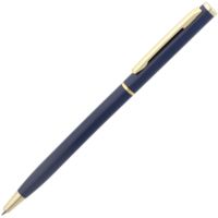Металлические ручки - Ручка шариковая Hotel Gold, ver.2, матовая синяя - Ручка шариковая Hotel Gold, ver.2, матовая синяя