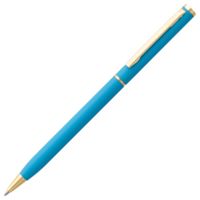 Металлические ручки - Ручка шариковая Hotel Gold, ver.2, матовая голубая - Ручка шариковая Hotel Gold, ver.2, матовая голубая