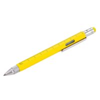 Металлические ручки - Ручка шариковая Construction, мультиинструмент, желтая - Ручка шариковая Construction, мультиинструмент, желтая