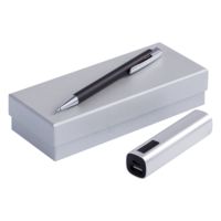 Наборы с ручками - Набор Snooper: аккумулятор и ручка , серебристый - Набор Snooper: аккумулятор и ручка , серебристый