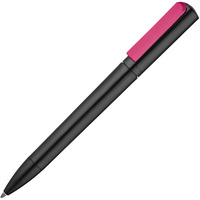 Пластиковые ручки - Ручка шариковая Split Black Neon, черная с розовым - Ручка шариковая Split Black Neon, черная с розовым