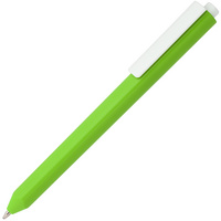 Пластиковые ручки - Ручка шариковая Corner, зеленая с белым - Ручка шариковая Corner, зеленая с белым