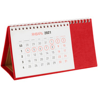 Аксессуары и украшения для офиса к новому году - Календарь настольный Brand, красный - Календарь настольный Brand, красный