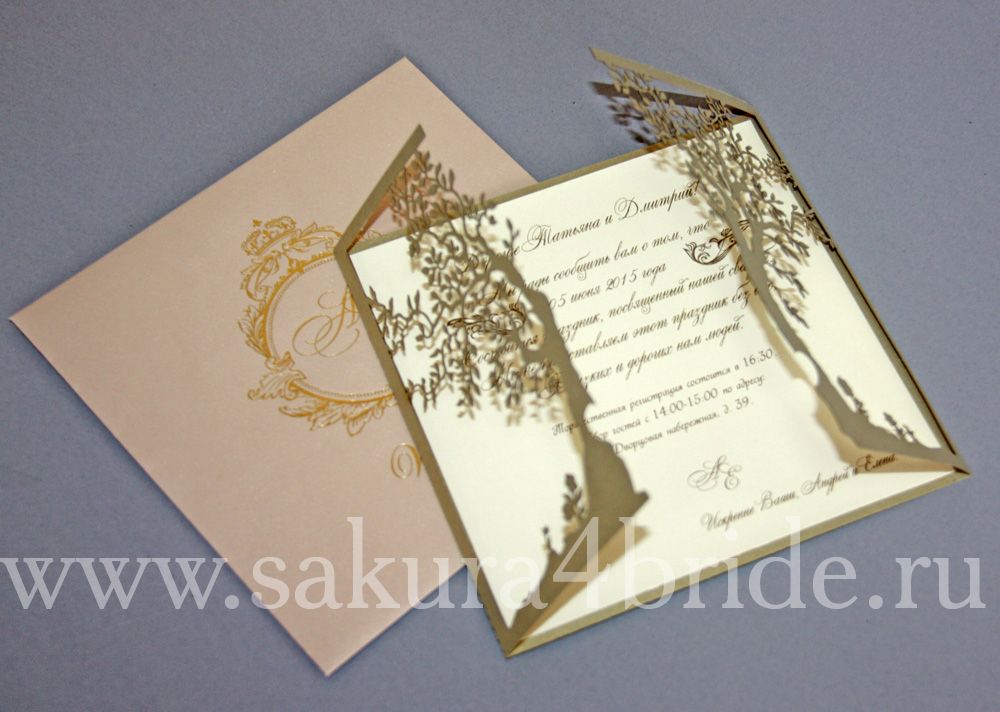 Свадебные приглашения Сакура - Приглашения на свадьбу