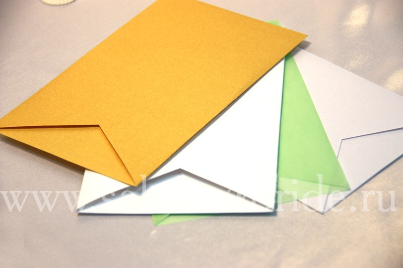 Изготовление дизайнерского конверта любого цвета из любой бумаги - Оригинальный конверт для приглашения