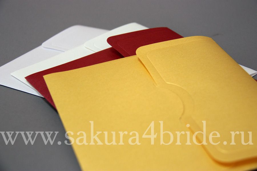 Конверты САКУРА - Конверт для приглашений, может быть изготовлен из любой бумаги, размер 16х16 см