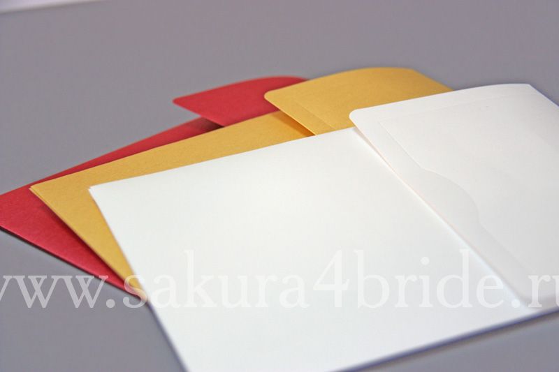Конверты САКУРА - Конверт для приглашений, может быть изготовлен из любой бумаги, размер 13х19 см