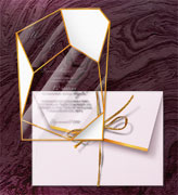 Приглашения ручной работы, индивидуальный дизайн САКУРА - 11311 - Прозрачные премиум приглашения на свадьбу из акрила