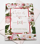 Приглашения ручной работы, индивидуальный дизайн САКУРА - 11325 - Прозрачные премиум приглашения на свадьбу из акрила
