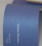 Дизайнерские бумаги и картон - Кириус Металлик голубые чернила 300г/м2 - 