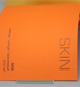 Тактильный дизайнерский картон SKIN и TouchCover - Скин оранжевый 270гр - 
