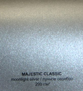 Дизайнерский картон металлик перламутр Маджестик и Кириус - Маджестик Лунное серебро 290г/м2 - 