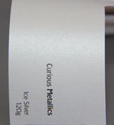 Дизайнерская Бумага для конвертов и свитков - Кириус Металлик белый иней 300г/м2 - 