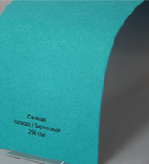 Дизайнерские бумаги и картон - Коктель бирюзовый 290г/м2 - 