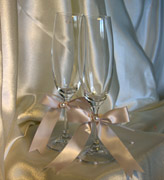 Свадебные свечи - декор на бокалы 472 - 